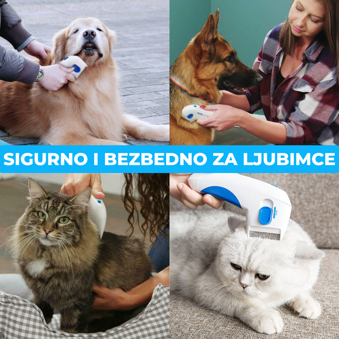 Električni Češalj Protiv Buva, Vaški i Krpelja Za Ljubimce