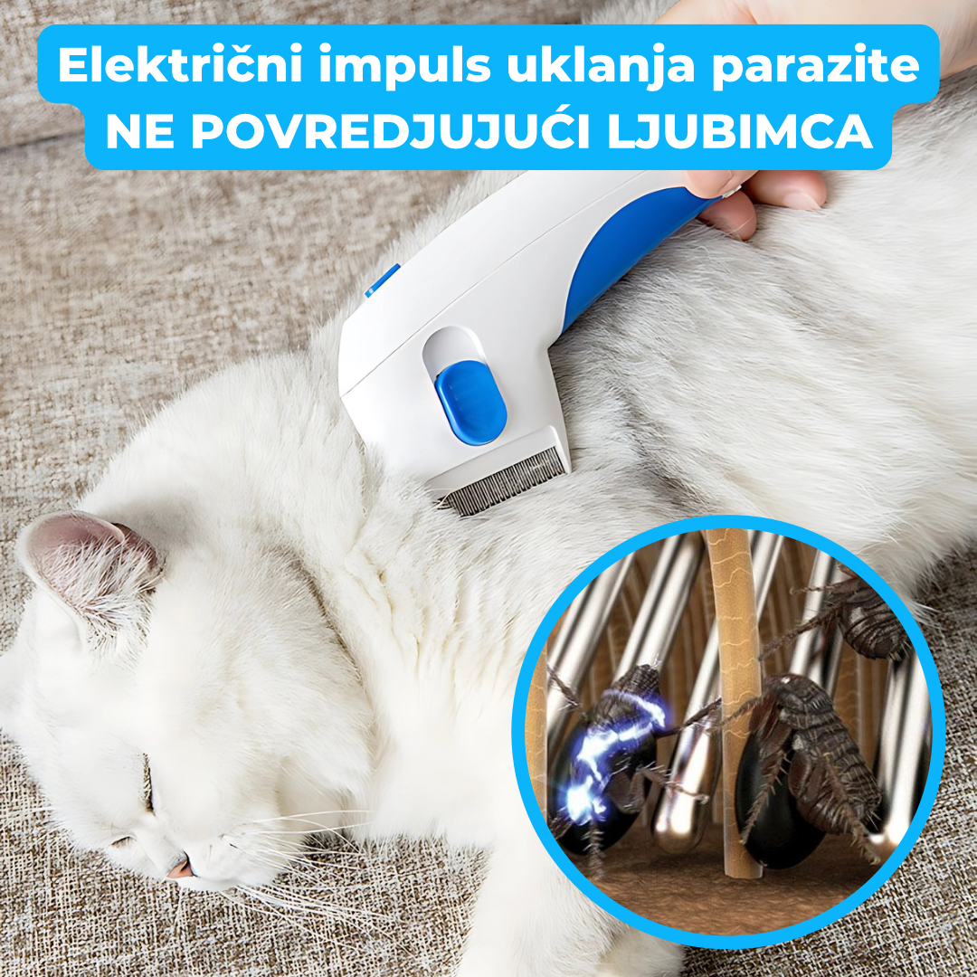 Električni Češalj Protiv Buva, Vaški i Krpelja Za Ljubimce