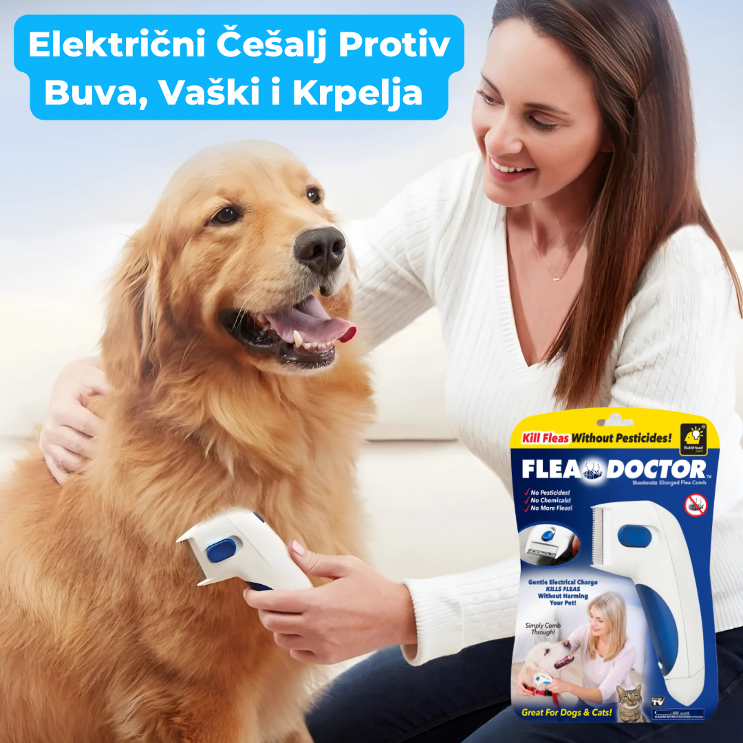 Električni Češalj Protiv Buva, Vaški i Krpelja Za Ljubimce