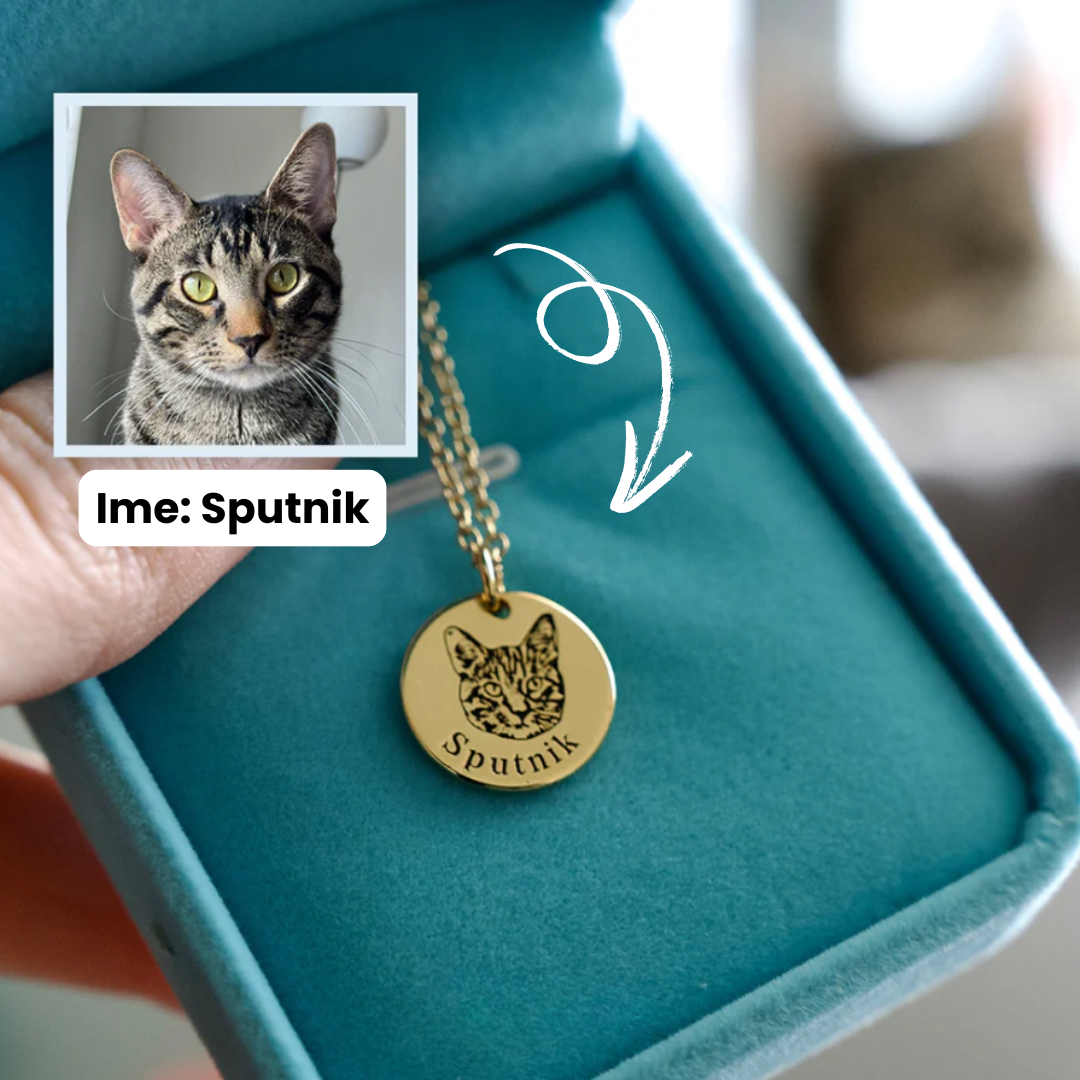 Ogrlica sa Slikom i Imenom Vašeg Ljubimca
