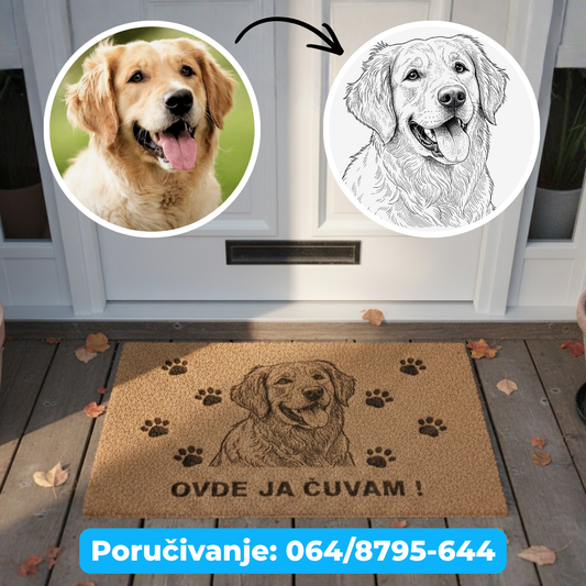 Personalizovan Otirač sa Slikom Ljubimca i natpisom po želji