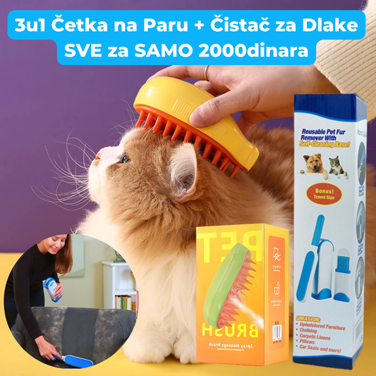 3u1 Set Za Negu i Čišćenje Ljubimaca