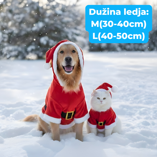 Plišana Deda Mraz Jakna za Ljubimce