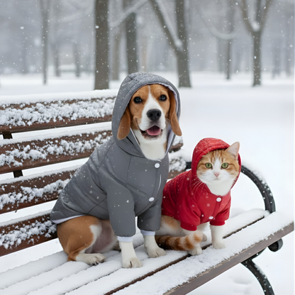 Zimska Jakna za Ljubimce sa Kapuljačom