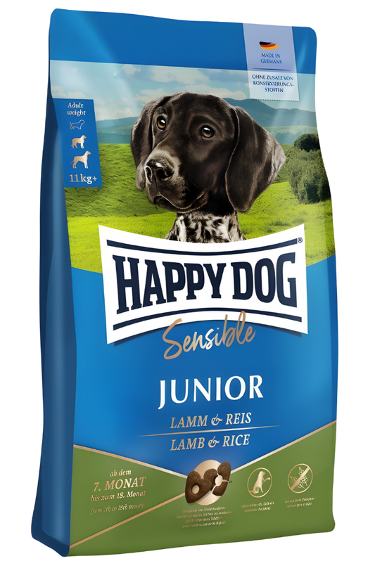 Happy Dog Junior Sens Jagnjetina/Pirinač