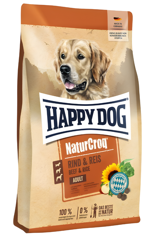 Happy Dog Naturcroq Govedina i Pirinač 15kg